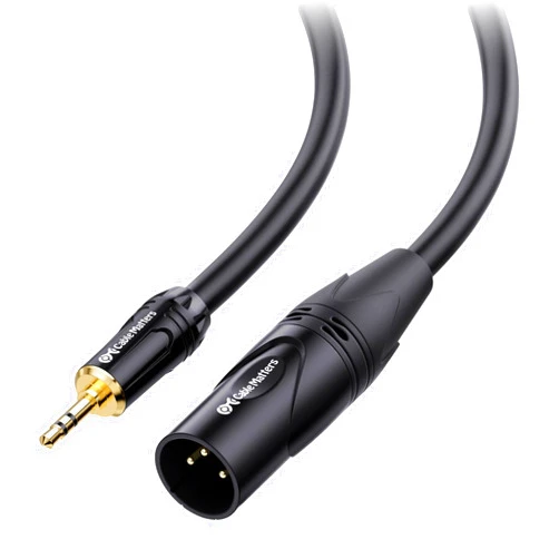 Cable Matters 3.5mm to XLR Cable 6 ft, Male to Male XLR to 1/8 Inch Cable, XLR to 3.5mm Cable, Compatible with iPhone, iPod, MP3 Player, Laptop, Voice Recorder and More - 6 Feet