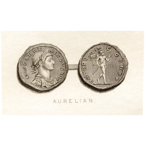 Posterazzi Coin From The Era Of Aurelian Lucius Domitius Aurelianus AD 214215- 275Roman Emperor Poster Print (19 x 11)