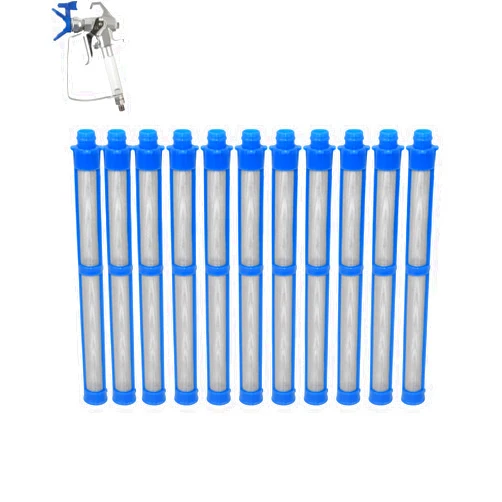 LUCKXUANYUAN 287033 Airless Spray Gun Filter 100 Mesh Blue (11-Pack), Compatible with Graco Contractor PC, II, FTx, Silver Plus & More – Durable Black High-Pressure Paint Sprayer Filters 100Mesh