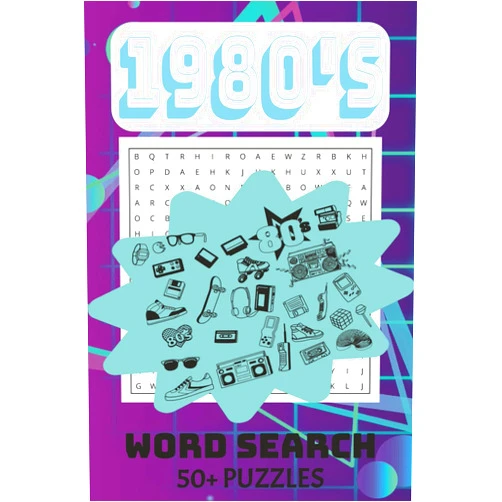 EE Puzzle Books 1980's Word Search Puzzle Books: Word Searches with Easy to Read Print about the 1980's, 80's, decades, eighties, retro, nostaglia | 6x9 inches, 110 ... Gift for Vacations, Holidays and Free Times.