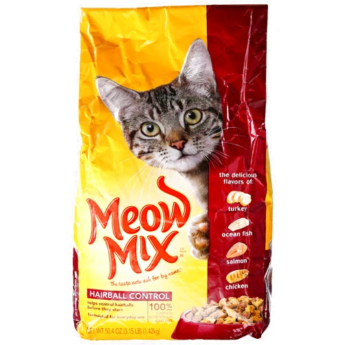 Meow Mix Cat Food, Hairball Control, 3.15 lb
