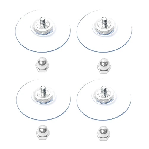 AMOSIJOY 4 Pack Cat Window Perch Suction Cup, Strong Adhesive Replacement Suction Cup with Screws for Foldable & Cordless Cat Window Hammock Seat