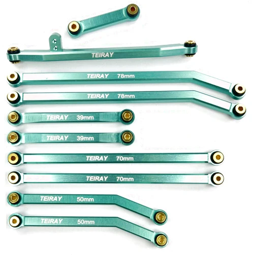 TeiRAY SCX24 Links Upgrades High Clearance RC Crawler Car Steering Rod Tie for SCX24 Gladiator 1/24 RC Crawler Car Axial AXI00005 10PCS (Apple Green)
