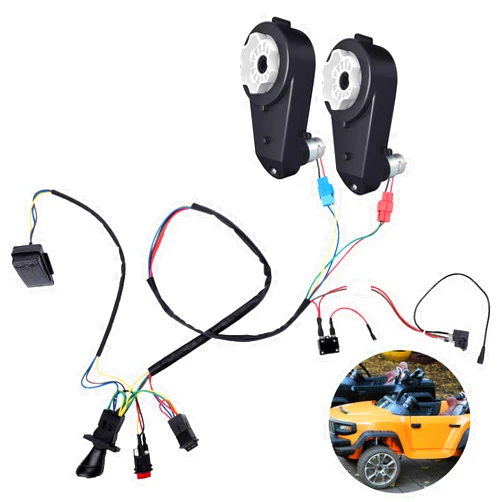 Relaxweex 12v Replacement Parts for Kids Electric Power Ride on Toy Car, Wires, Switch and Gear for Conversion Kids Ride on Toy Car