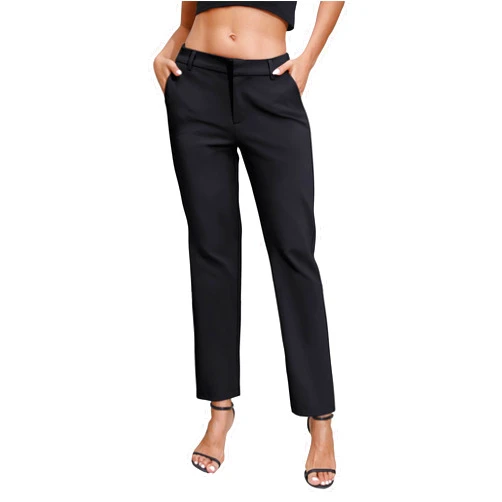 Urban CoCo Women's Elastic Waisted Dress Pants Business Work Casual Stretch Slacks with Pockets