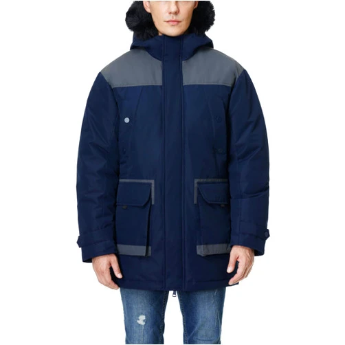 Pooluly Men's Winter Parka Coat Heavyweight Long Down Jacket Warm Puffer Jacket with Detachable Hood