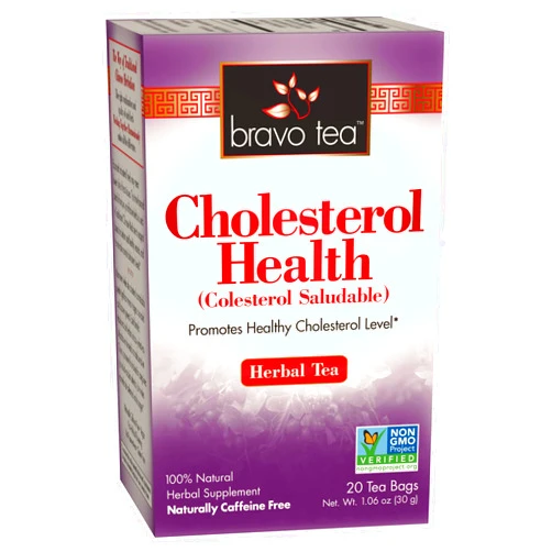 Bravo Tea Cholesterol Health Herbal Tea Caffeine Free, 20 Tea Bags