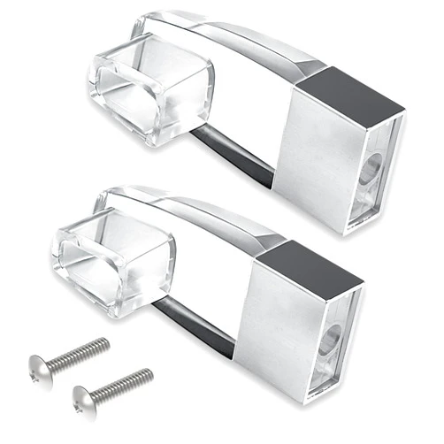 Ulapithi Clear Acrylic Shower Door Towel Bar Brackets with Bright Chrome Sleeve Replacement for Alumax/Basco Framed Sliding Shower Door Towel Rod Sliding Doors Replacement Parts-Towel Bar NOT Included (Silver)