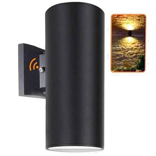 ZUUKOLE Dusk to Dawn Sensor Outdoor Wall Sconce, Exterior Lighting - ETL Listed, Die-Casting Aluminum Waterproof Wall Mount Cylinder Design - Up Down Light Fixture for Porch, Garage, Garden and Patio