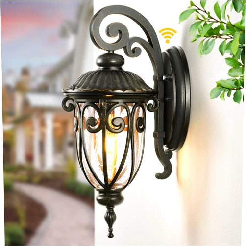 VIANIS Dusk to Dawn Porch Lights Outdoor, Outdoor Wall Lights Oil Rubbed Bronze, Waterproof Outside Lights for House, House, Entryway, Porch, Garage, Anti-Rust, Vintage Style