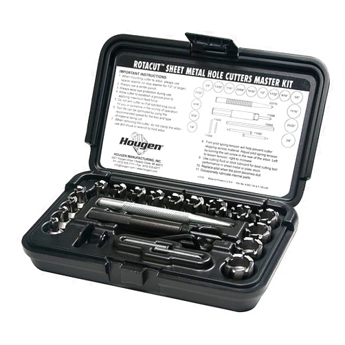 Hougen 11085 RotaCut Hole Cutter Master Kit - Fractional 21 Piece, 1/4 to 3/4