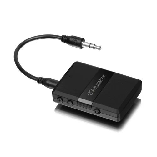 Aluratek Bluetooth V5.0 Audio Receiver and Transmitter Adapter with Low Latency for TV, PC, Auto, Airpline, MP3 Player (Connect to 2 Devices Simultaneously), AUX/RCA - ABC01F