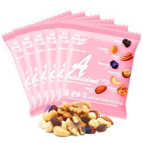 Daily Gourmet Nuts - Unsalted Mixed Nuts Snack Packs/Individually Wrapped Snacks/Nut Snacks/No Peanuts/Healthy Trail Mix Individual Packs/Deluxe Assorted Snacks