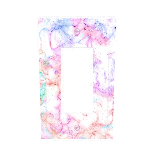 Spshian Decorative Switch Plate Covers Cute Marble Texture 1 Gang Single Decora GFCI Device Light Switch Cover Pink Purple Gold Abstract 1 Rocker Outlet Wall Plate Faceplate for Kids Girls Nursery Home Decor