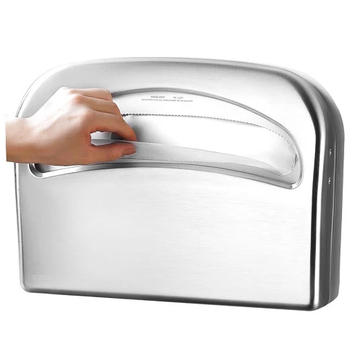 Gorlary Toilet Seat Cover Dispenser Wall Mount Commercial, Half Fold Toilet Seat Cover Dispenser, 304 Stainless Steel, 16-Inch
