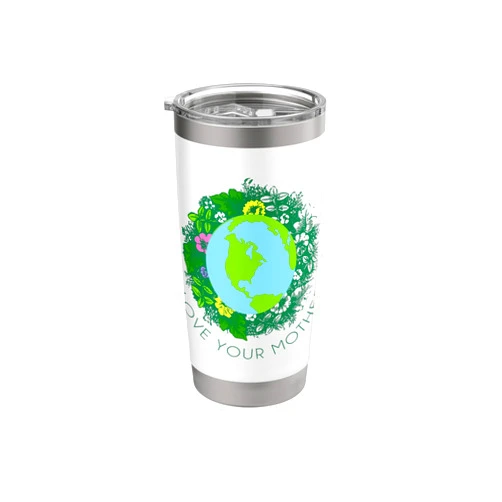 Triple G Mavs Love Your Mother Earth and Flowers Shirt Cute Earth Day Gift Stainless Steel Insulated Tumbler