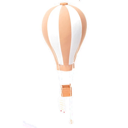 Cape fish cards & souvenirs Hanging Textile Hot Air Balloon Beige Gold Colors Nursery Children Room Travel Theme Decor Baby Shower Gift Large 12 in