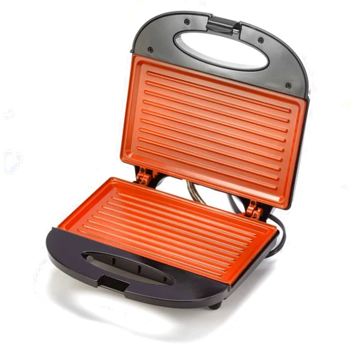 ZENITH Zenith Electric Indoor Panini Grill Maker with Zera Copper Non-Stick Grilling Plates, Countertop Bread Toaster Easy Storage 77062 0