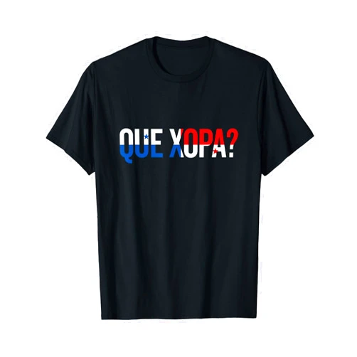 Panama Pride Flag Slang Panamanian Saying Jergas Camiseta Panama Panamanian Flag DNA Panameño Que Xopa? T-Shirt