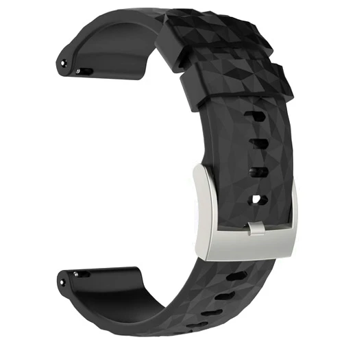 AWADUO Suunto Spartan Sport Wrist HR Baro Replacement Band, Replacement Silicone Wrist Band Strap For Suunto Spartan Sport Wrist HR Baro Watch And Suunto 9 Baro, Soft And Durable (Silicone Black)