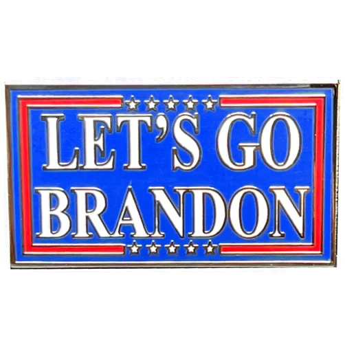 LEO Challenge Coins GL1008 Lets Go Brandon LGB Pin with Dual pin Posts Blue 1.5
