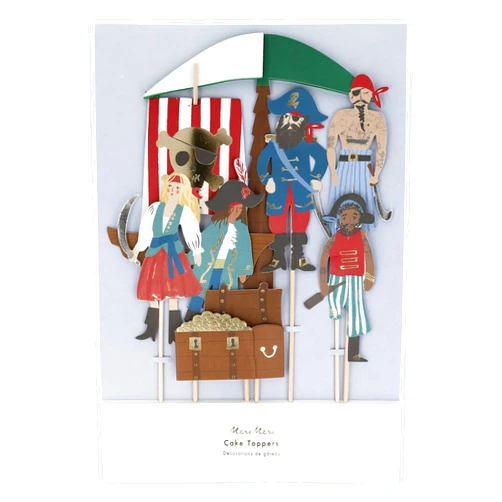 Meri Meri Pirates & Palm Tree Cake Toppers (Pack of 7)