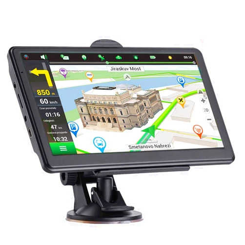 Leesion GPS Navigator for Car, Latest 2025 Map 7 inch Touch Screen Car GPS 256-16GB, Voice Turn Direction Guidance, Support Speed and Red Light Warning, North America Lifetime map Free Update