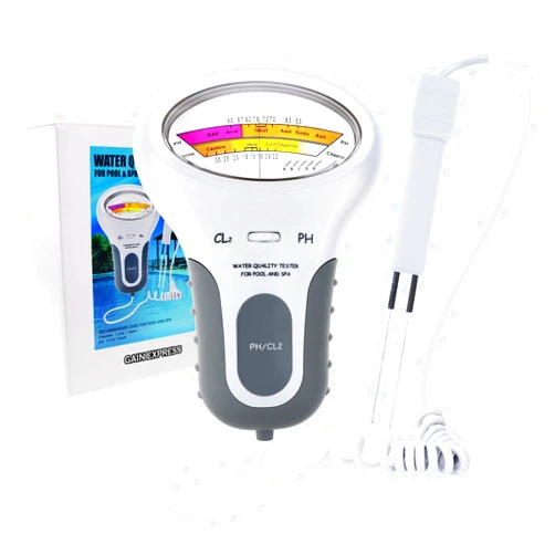 Gain Express 2-in-1 Chlorine&PH Meter Swimming Pool Tester, Handheld CL2 Level Meter Test Spa Water Quality Analysis Monitoring Monitor Analyzer