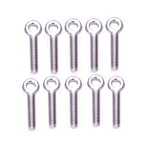 Heyiarbeit M6 x 30mm Machinery Shoulder Swing Lifting Eye Bolt 304 Stainless Steel Metric Thread 10pcs