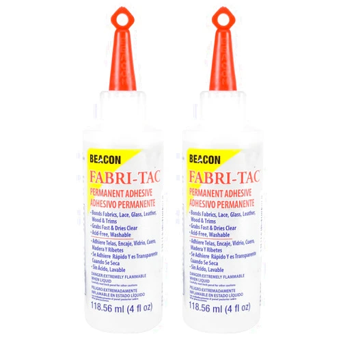 DÉCOPRO Twin-Pack of Beacon Fabri-Tac Permanent Adhesive / 4 Ounces / 2 Bottles