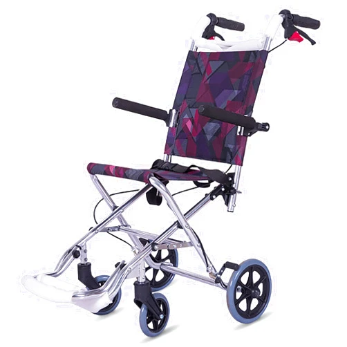 JDGPLM Lightweight Aluminium Wheelchair, with Brake and Fold Up Pedal Portable Medical Aid Wheelchair for Outdoor Home Max Support 220 Lbs