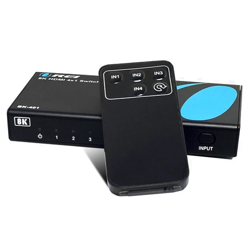 OREI 8K 4x1 HDMI 2.1 Switch 4K @ 120hz Switcher 4 in 1 Out, Support HDR, HDR10, Dolby Vision, HLG 48Gbps for Xbox Series X PS5 Roku Fire TV Monitor Projector Dolby
