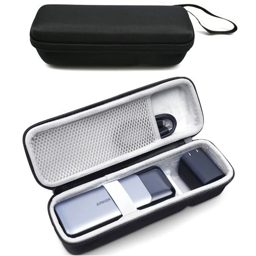 AZTOPA Hard Case Fit for Anker Prime 27650mAh 250W / 737 Power Bank (PowerCore 24K), Travel Protective Storage Power Bank Bag with a Carabiner & Hand strap for easy carrying - Black (Case Only)