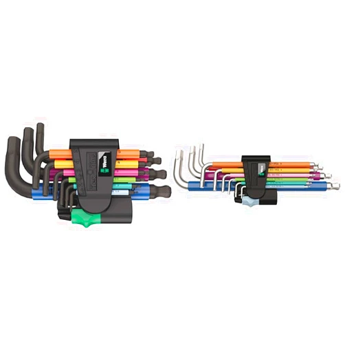 Wera 950/9 Hex-Plus Multicolour 2 L-Key Set, 3950 Spkl/9 SM Metric Stainless Steel L-Key Set