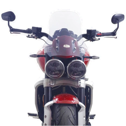 GP Kompozit Windshield Windscreen Transparent Compatible for Triumph Rocket 3 R/GT 2010-2023 46 cm