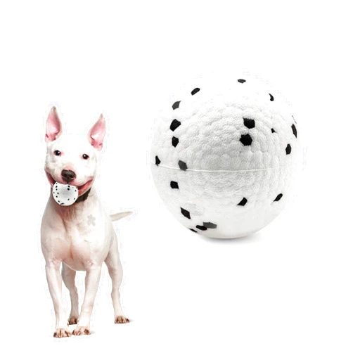 PETSLA Dog Ball Toys for Aggressive Chewers, Indestructible Dog Ball Float On Water Fetch Bouncy Durable Solid TPR Rubber Ball for Power Chewers (S Monochrome 1PK)