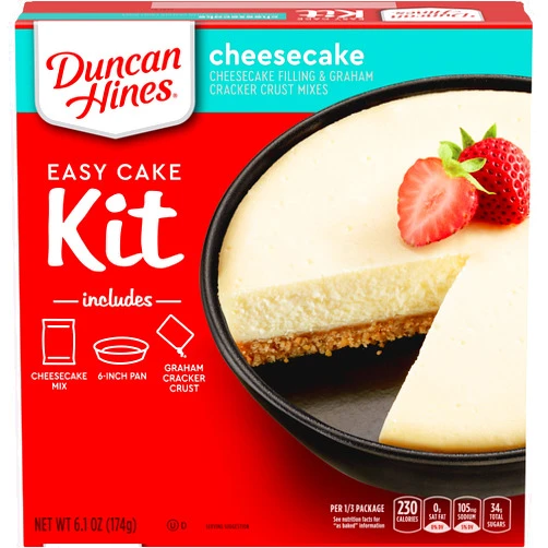 Duncan Hines Easy Cake Kit Cheesecake Filling & Crust Mix, 6.1 OZ