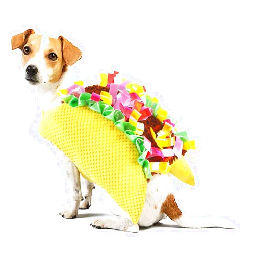 Zelobely Dog Taco Costume - Funny Food Pet Outfit for Small to Large Dogs & Cats - Hot Dog Cosplay for Halloween & Christmas