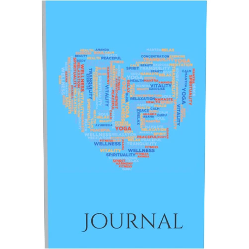 Zen in Life Publishing Journal: Beautiful Wellness Heart Journal Blank Lined Light Blue 6x9,120 Pages for Journaling, Meditation and Reflextion
