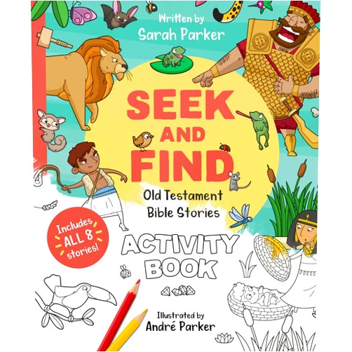 By Sarah Parker (Author), André Parker;André Parker (Illustrator) Seek and Find: Old Testament Activity Book: Discover All About Our Amazing God! (Christian Coloring and activity book to gift kids ages 4-8)