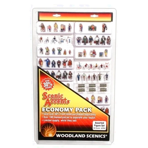 Woodland Scenics A2053 HO Assorted Figure Economy Set