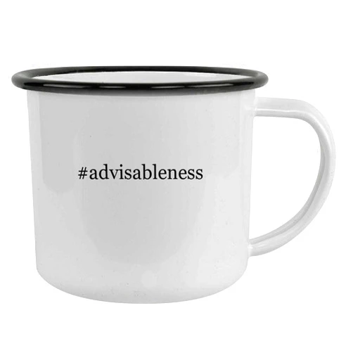 Molandra Products #advisableness - 12oz Hashtag Camping Mug Stainless Steel, Black