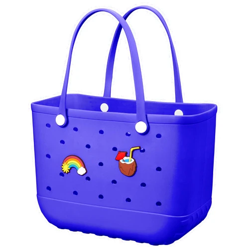 Qkstan Beach Bag Rubber Tote Bag Waterproof Travel Bags for Women Washable Tote Bag Handbag for Sports Beach Market Pool