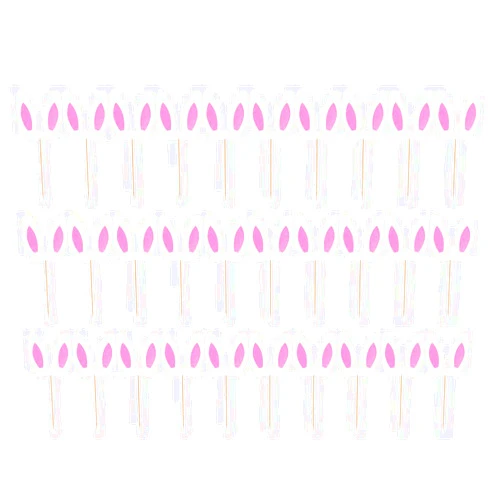 ABOOFAN 30Pcs Cute Bunny Ears Cupcake Toppers Easter Rabbit Ear Cake Toppers Picks for Easter Christmas Birthday Party Decor Supplies (Pink)