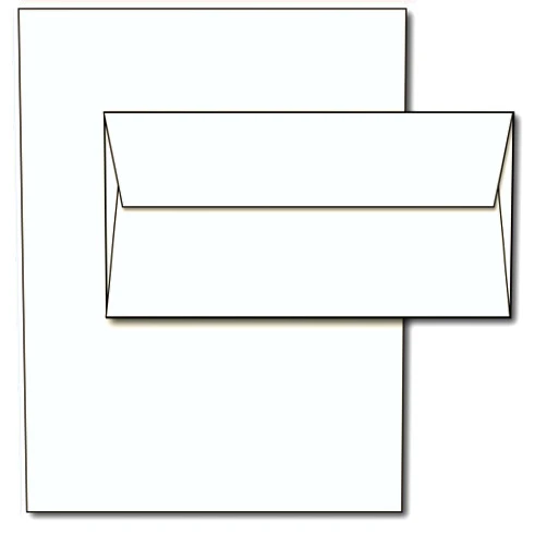 Desktop Publishing Supplies Blank Letterhead Paper & Envelopes - Off-White Natural Cream Color - 40 Sets - Unique Executive Size (7