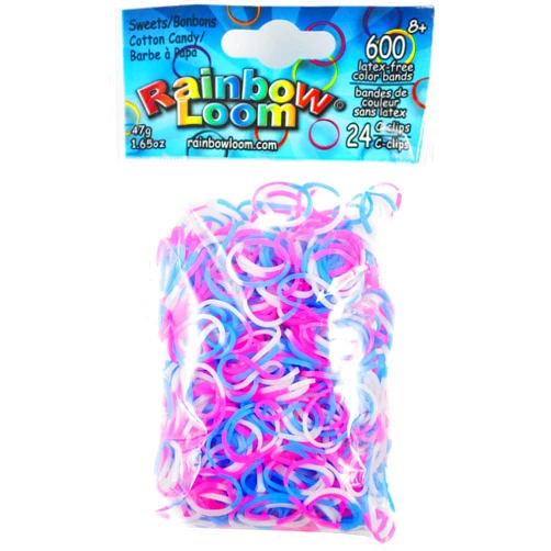 Rainbow Loom Sweets: Cotton Candy