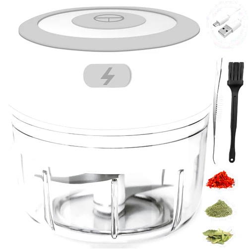 Glicrili Electric-Herb-Grinder-Large-3.4oz-USB Rechargeable, 3.5'' Powerful Grinder for Dry and Fresh Herbs and Spices, Portable Waterproof, Better Control of Herb Coarseness, Practical and Muntifuctional