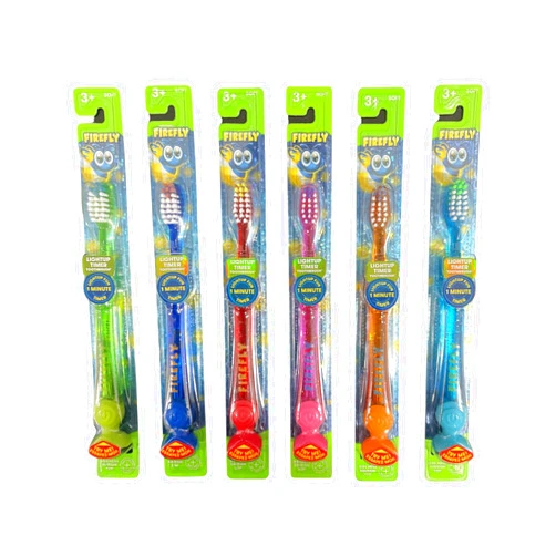 Generic Firefly The Original Flashing Light up Timer Toothbrush for Kids with Suction Cup, 12 Count Pack of 1