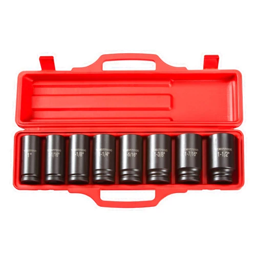 TEKTON 3/4 Inch Drive Deep 6-Point Impact Socket Set, 8-Piece (1-1-1/2 in.) | 4891
