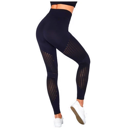 Bawilom Womens High Waisted Leggings Workout Tights Seamless Scrunch Butt Lifting Gym Yoga Pant Striped Color Block Trousers